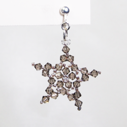 Clips  - Silver brass - Earrings Norma - Clips  - Silver brass - Laiton argenté